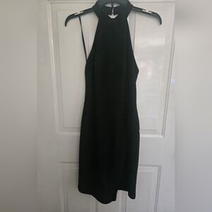 Elegant Black Halter Dress 4